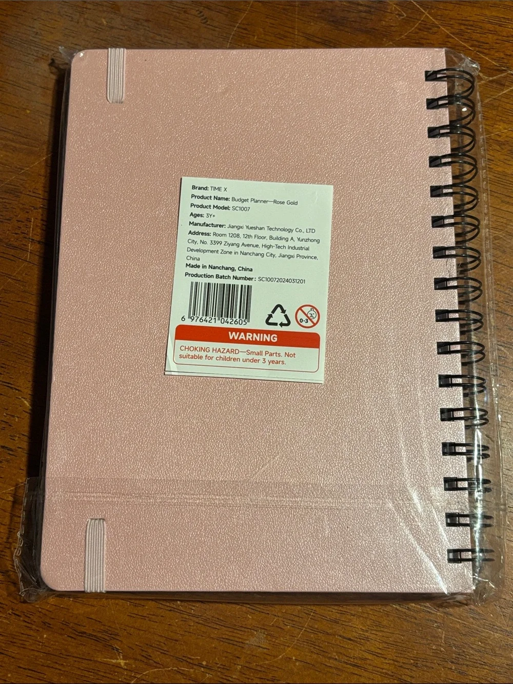 Timex Pink Budget Planner Notebook